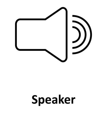 yüksek sesle ses izole satırı vektör simgesi düzenlenebilir