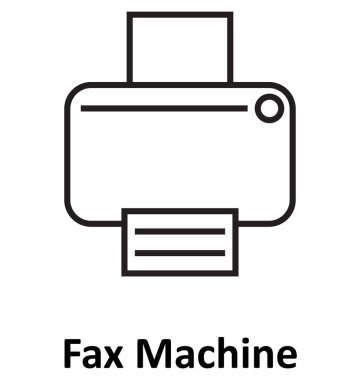Yazıcı izole satırı vektör simgesi düzenlenebilir