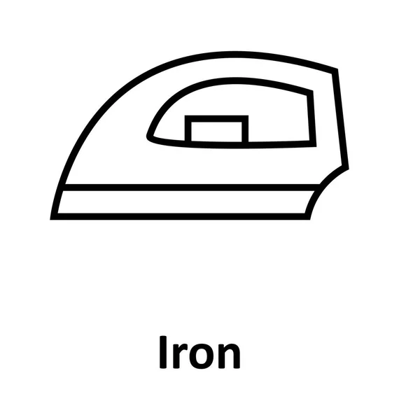 Icône Vectorielle Ligne Isolée Fer Modifiable — Image vectorielle