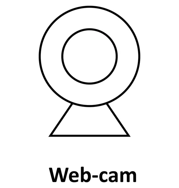 Webcam Isolado Line Vector Ícone Editável — Vetor de Stock