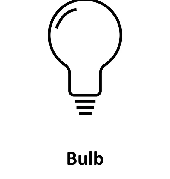 Ampoule Isolée Ligne Vectorielle Icône Modifiable — Image vectorielle