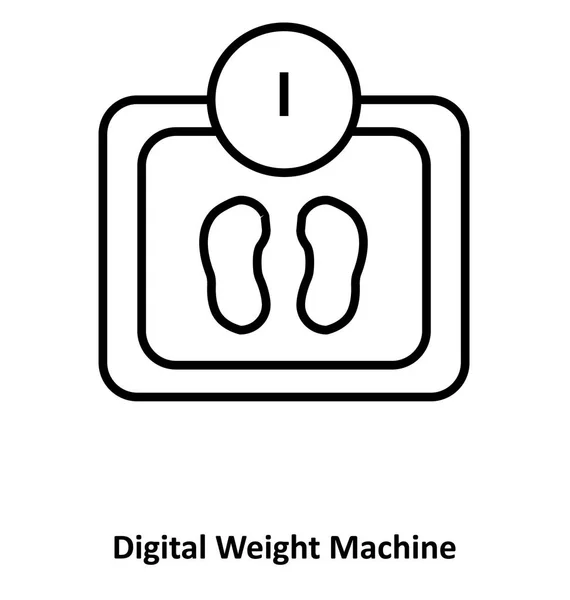 体重秤隔离线矢量图标可编辑 — 图库矢量图片