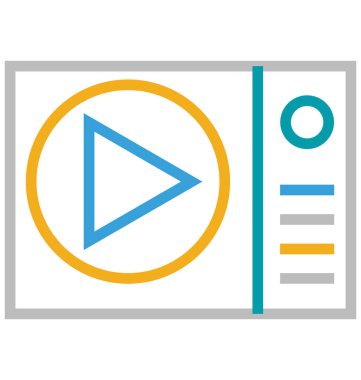 müzik aygıt izole satırı vektör simgesi düzenlenebilir