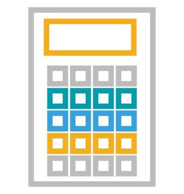 Hesap makinesi izole satırı vektör simgesi düzenlenebilir