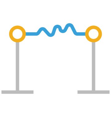 Elektronik izole satırı vektör simgesi düzenlenebilir