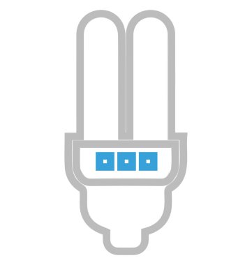 enerji tasarrufu lambası izole satırı vektör simgesi düzenlenebilir