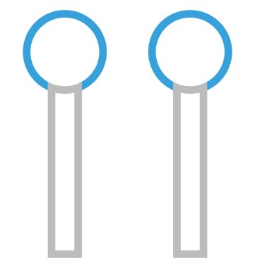 İzole satırı vektör simgesi düzenlenebilir kulaklık kulak buds