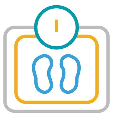 Ağırlık ölçekli izole satırı vektör simgesi düzenlenebilir