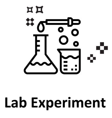 Konik Flask çizgi vektör simge düzenlenebilir izole