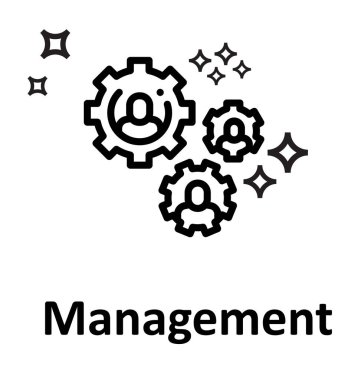 Yönetim satırı vektör simge düzenlenebilir izole