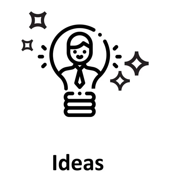 Ideas Negocio Proveedor Línea Aislada Vector Icono Editable — Archivo Imágenes Vectoriales