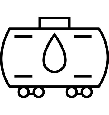 Yakıt tankeri vektör simgesi