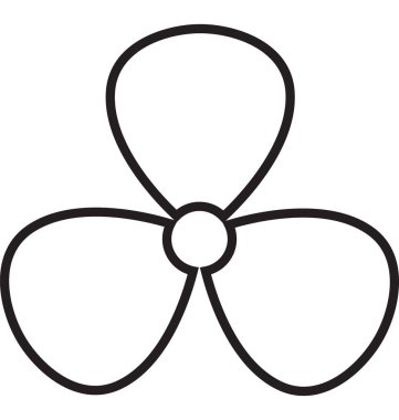 Yel değirmeni hat izole vektör simge tamamen düzenlenebilir