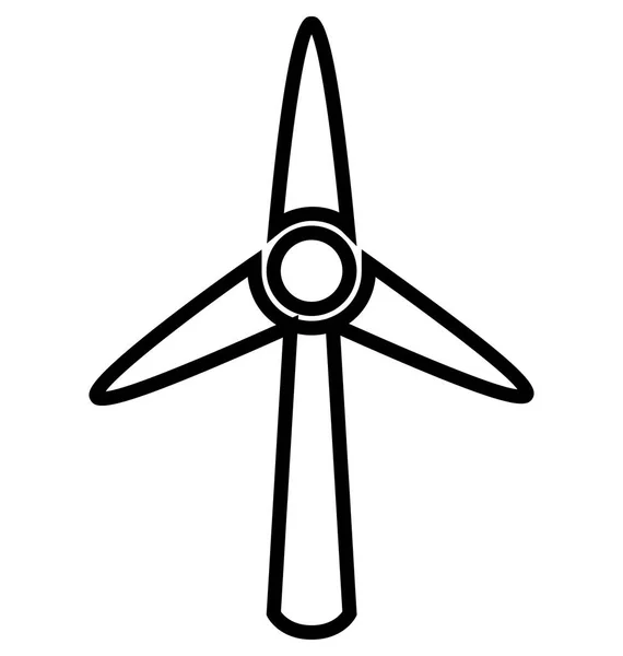 Windmolen Lijn Geïsoleerde Vector Icon Volledig Bewerkbaar — Stockvector