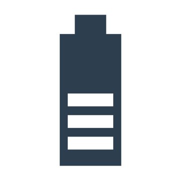 Pil seviyesi hat izole vektör simge tamamen düzenlenebilir