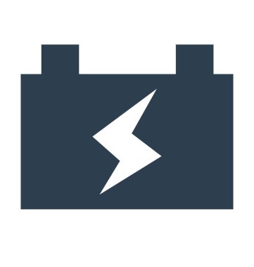 araba aküsü hat izole vektör simge tamamen düzenlenebilir