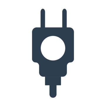 güç kablosunu hat izole vektör simge tamamen düzenlenebilir