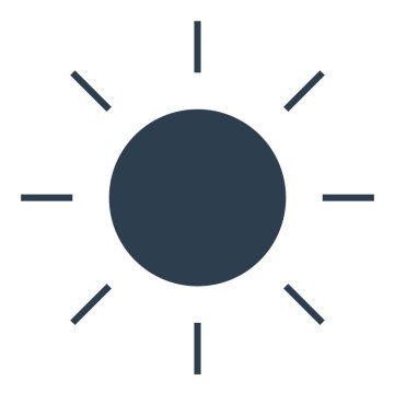 parlak gün hat izole vektör simge tamamen düzenlenebilir