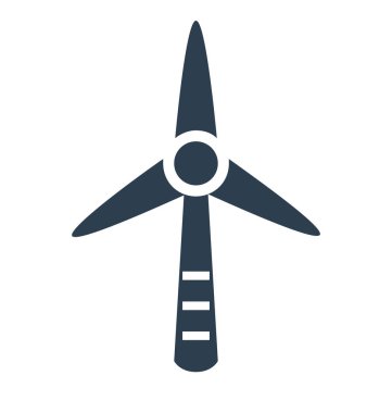 Yel değirmeni hat izole vektör simge tamamen düzenlenebilir