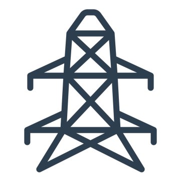 iletim direk hat izole vektör simge tamamen düzenlenebilir