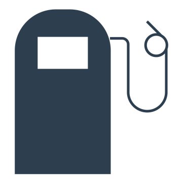 Akaryakıt istasyonu hat izole vektör simge tamamen düzenlenebilir