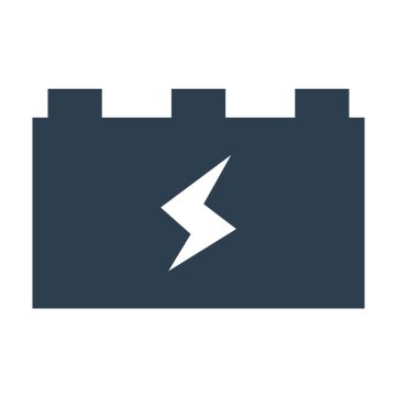 araba aküsü hat izole vektör simge tamamen düzenlenebilir