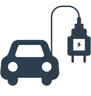 Elektrikli otomobil hat izole vektör simge tamamen düzenlenebilir