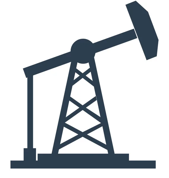 Pumpjack ライン分離ベクトルのアイコンを完全に編集可能 — ストックベクタ