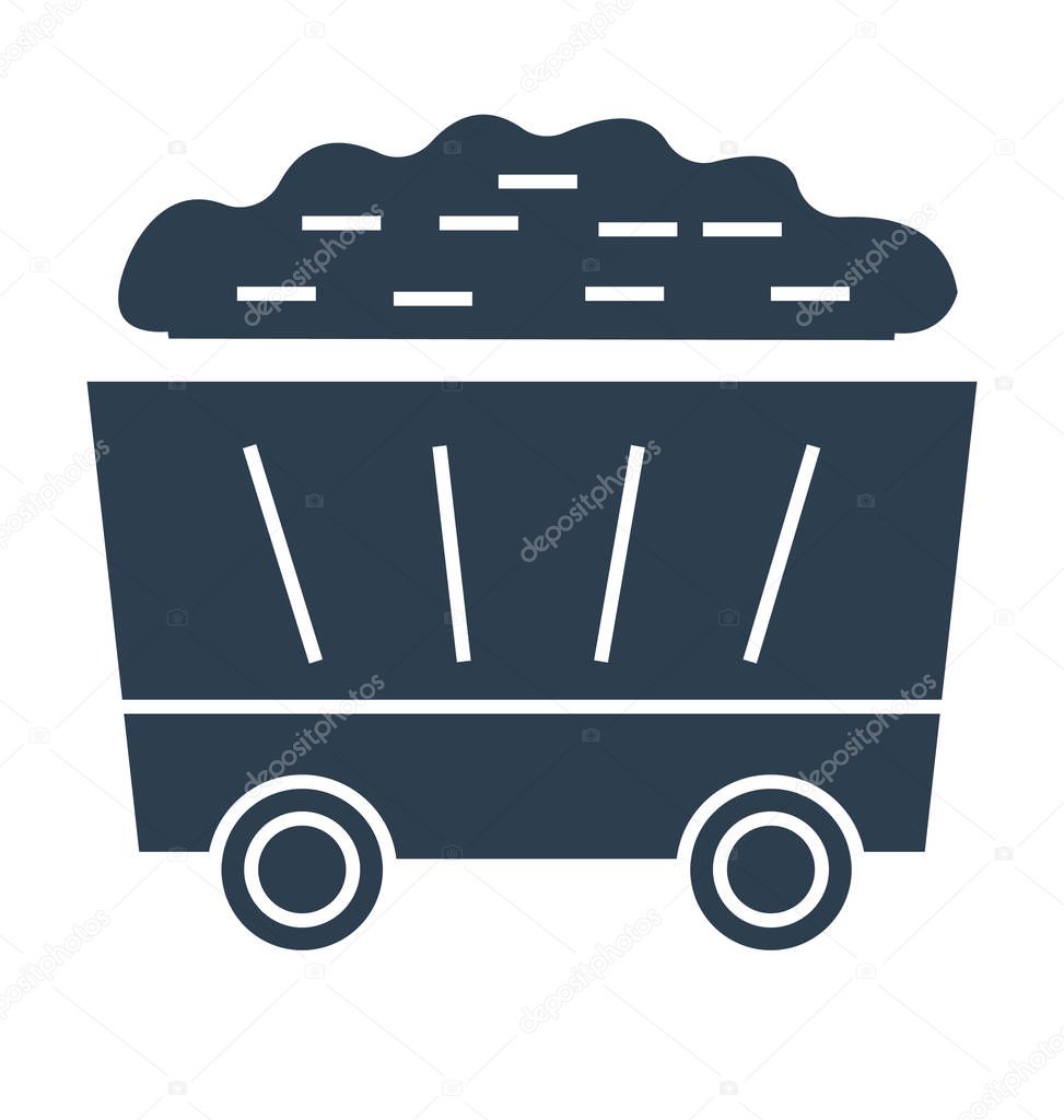 concrete vehicle line Isolated Vector Icon fully editable