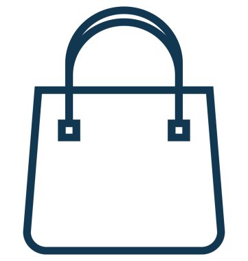 Alışveriş çantası satırı vektör simgesi düzenlenebilir