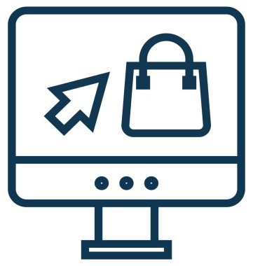 Online mağaza satırı vektör simgesi düzenlenebilir