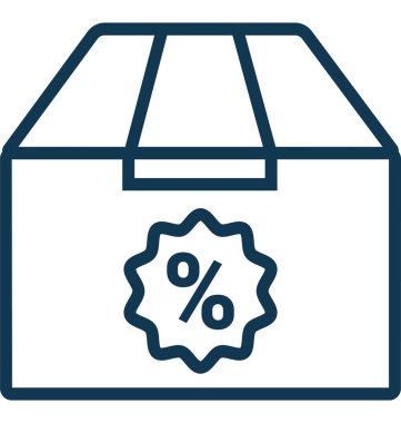 Karton kutu satırı vektör simgesi düzenlenebilir