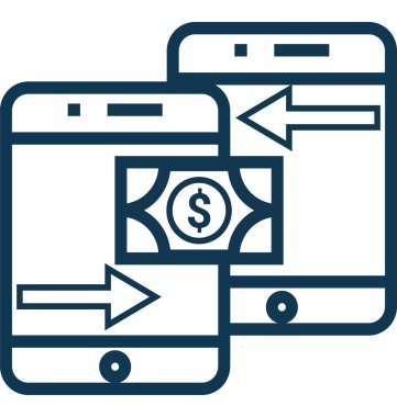 Mobil işlem satırı vektör simgesi düzenlenebilir