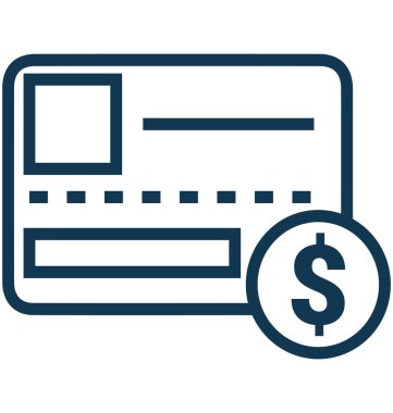 Kredi kartı satırı vektör simgesi düzenlenebilir