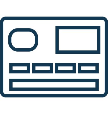 Kredi kartı satırı vektör simgesi düzenlenebilir