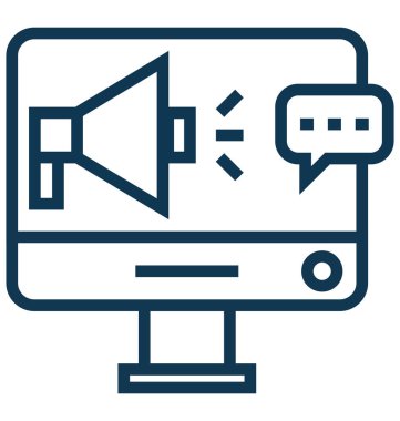 Online reklam satırı vektör simgesi düzenlenebilir