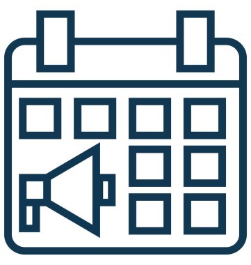 Reklam takvim satırı vektör simgesi düzenlenebilir