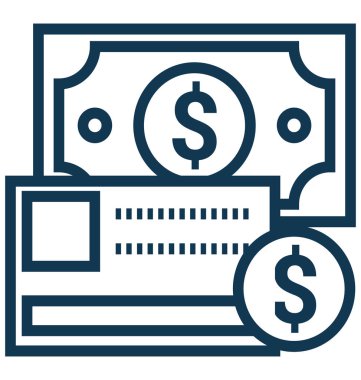 Kağıt para satırı vektör simgesi düzenlenebilir