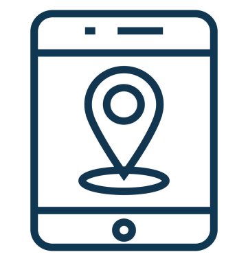 GPS cihazı satırı vektör simgesi düzenlenebilir