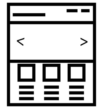 Web içerik satırı vektör simgesi düzenlenebilir