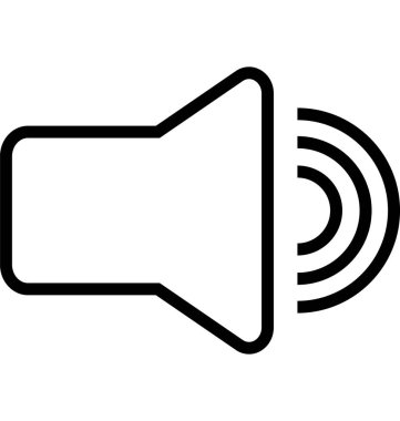 Ses hattı vektör simgesi düzenlenebilir