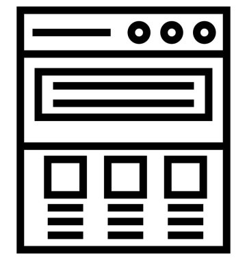 Web içerik satırı vektör simgesi düzenlenebilir