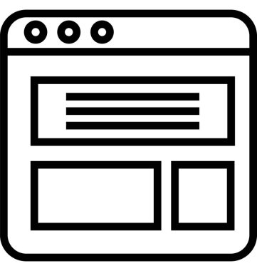 Web içerik satırı vektör simgesi düzenlenebilir