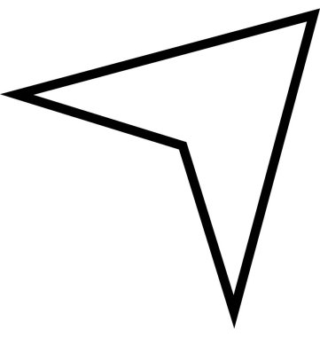 Gezinti ok çizgi vektör simgesi düzenlenebilir