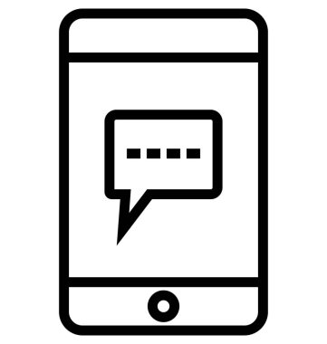 Mobil ileti satırı vektör simgesi düzenlenebilir