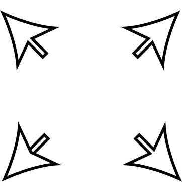 Satırı vektör simgesi düzenlenebilir büyütmek