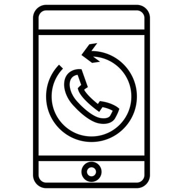 Mobil telefon hattı vektör simge düzenlenebilir