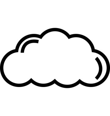 Bulut satırı vektör simgesi düzenlenebilir