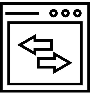 Web okları çizgi vektör simge düzenlenebilir