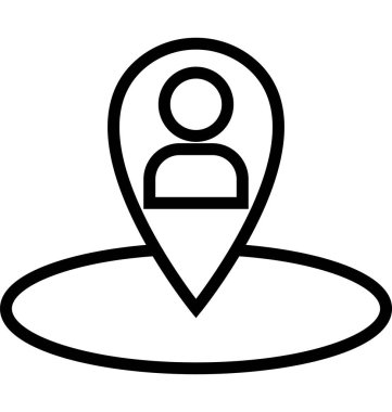 Kullanıcı konumu satırı vektör simgesi düzenlenebilir